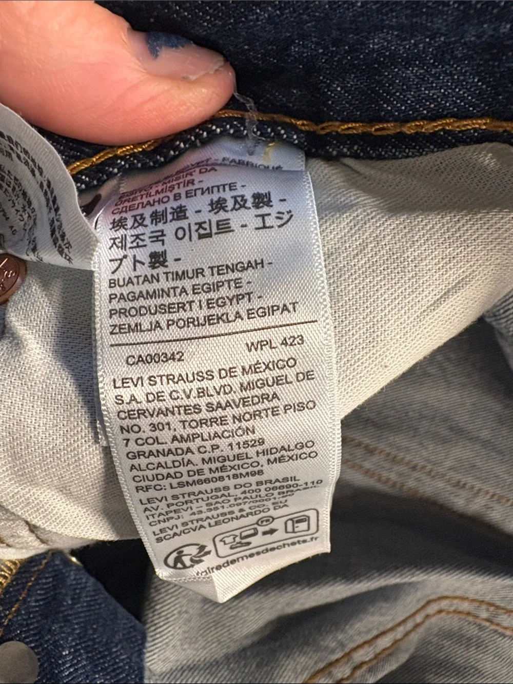 Levi's Men's Straight Jeans in Dark Blue Denim